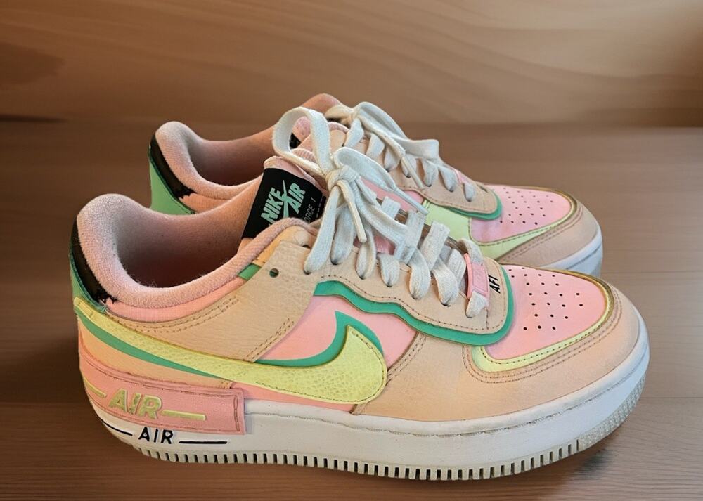 Nike Air Force 1 Shadow Arctic Punch Barely Volt Womens Size 7.5 CU8591-601 Pink
